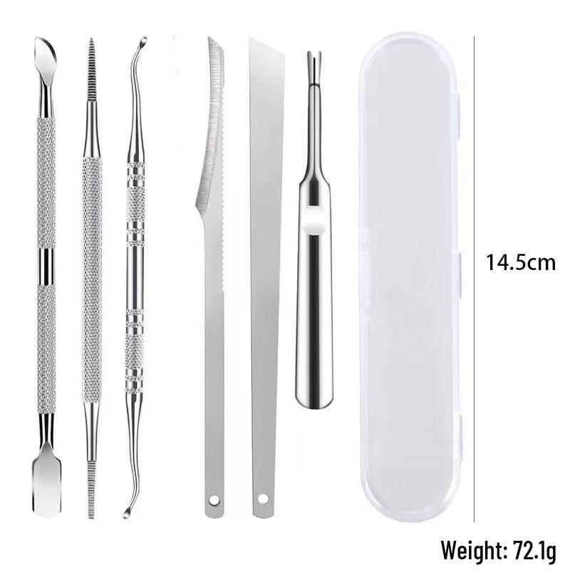 Набор педикюрных ножей из нержавеющей стали: Двусторонняя пилка для ногтей с лезвием, пилка для ног и инструмент для отшелушивания