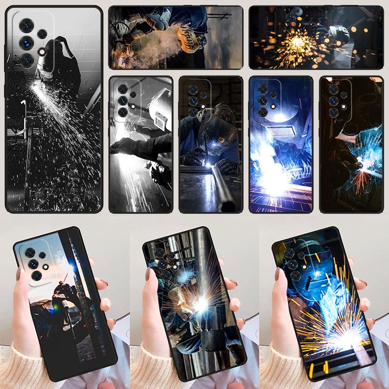 Сварщик Сварка Металлообработчик Пайка чехол Для Samsung Galaxy A42 A31 A40 A51 A71 A32 A80 A91 A52 A72 A20e A50 A70 A11 A12