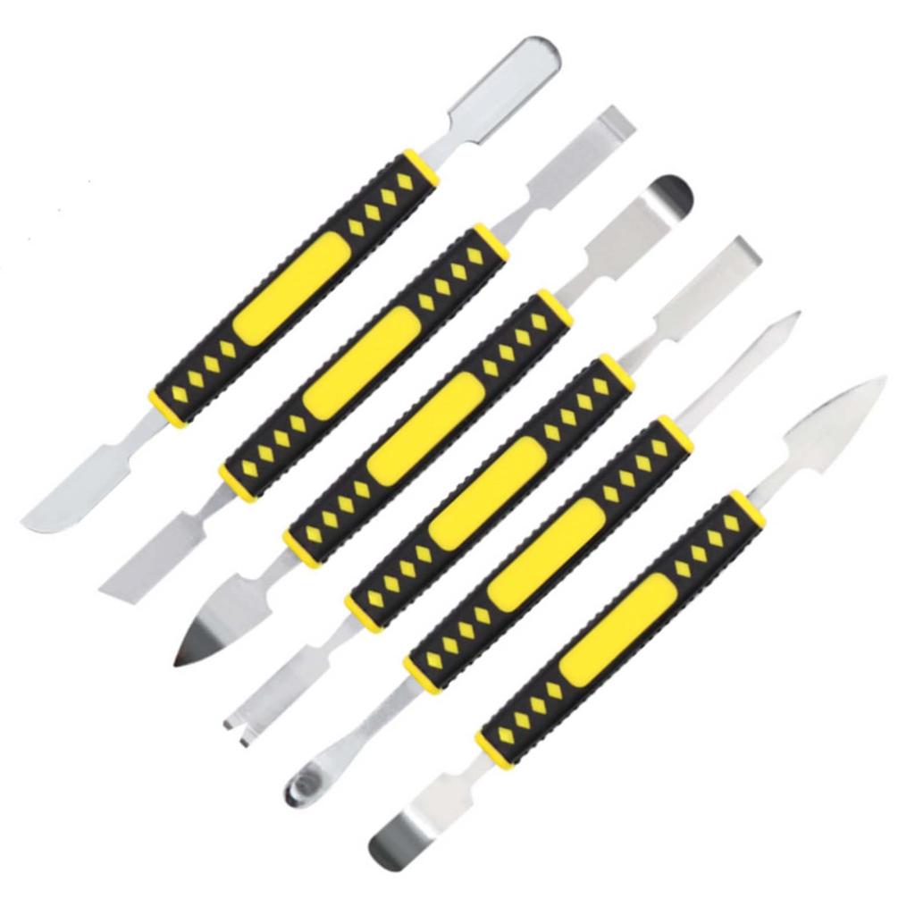 Metal Crowbar 6 Piece Set Carbon Steel Compact Structure 6 Piece Computer Repair Tool Kit for Phone