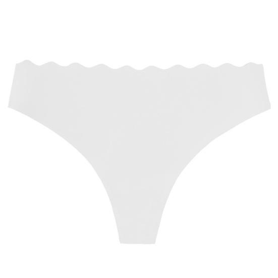 Женские бесшовные стринги, сексуальные, с низкой посадкой, с волнистым краем, трусики-бикини, невидимые, эластичные, дерзкое нижнее белье