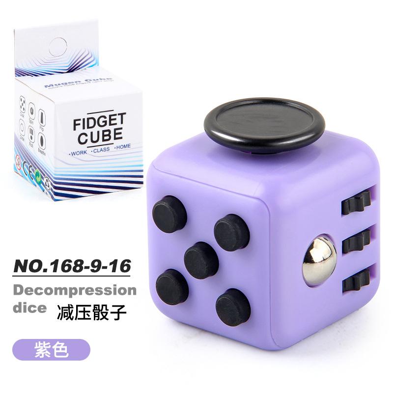 Fashion Decompression Dice Autism Adhd Anxiety Relieve Toy Adult Kids Fingertip Press Button Toys Rainbow Dice Antistress Cube