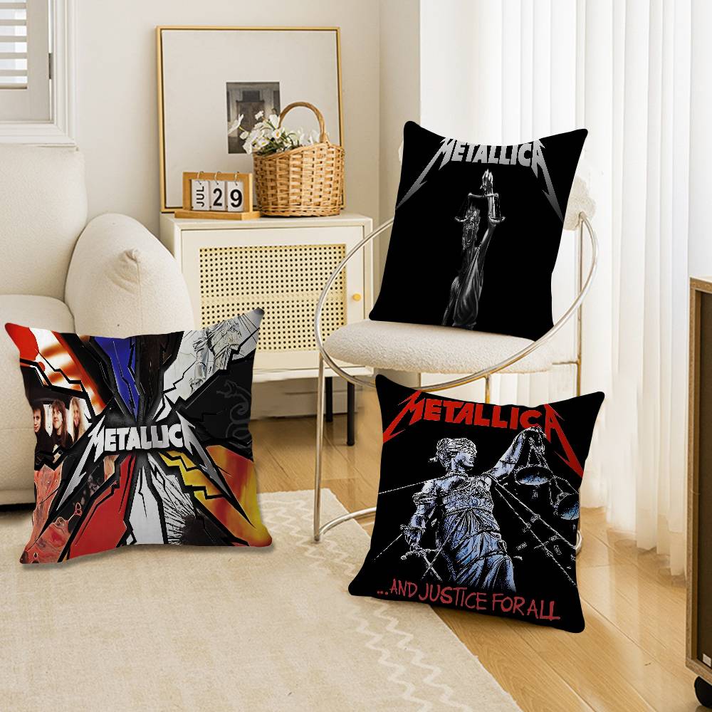 Подушка-подушка для офиса, автомобиля, дивана M-METALLICA, чехол 45x45 см, чехол для поясничной подушки