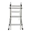 Телескопическая стремянка А-образная складная лестница из алюминиевого сплава с широкими ножками, грузоподъемность 330 фунтов