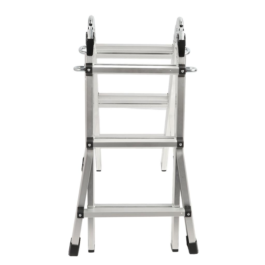 Телескопическая стремянка А-образная складная лестница из алюминиевого сплава с широкими ножками, грузоподъемность 330 фунтов