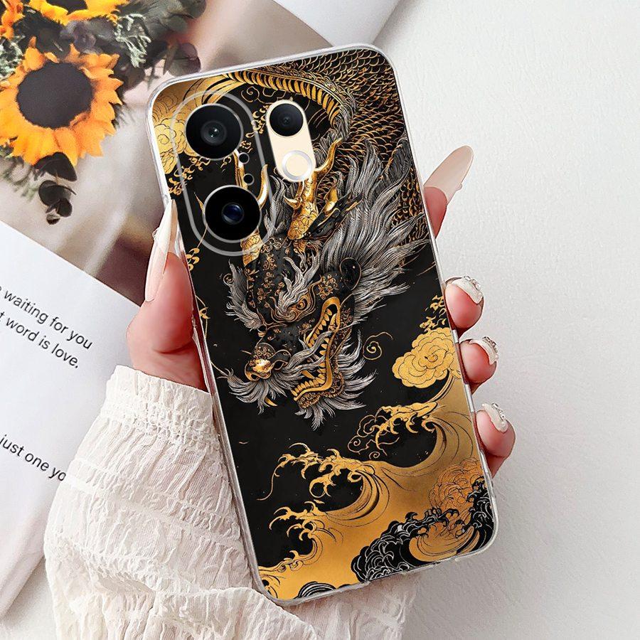 Back Cover For Vivo X200 FE Cases flower Painted Silicone Cover Cases For Vivo S30 Pro Mini X200FE Soft Funda Cool Bumper Coque