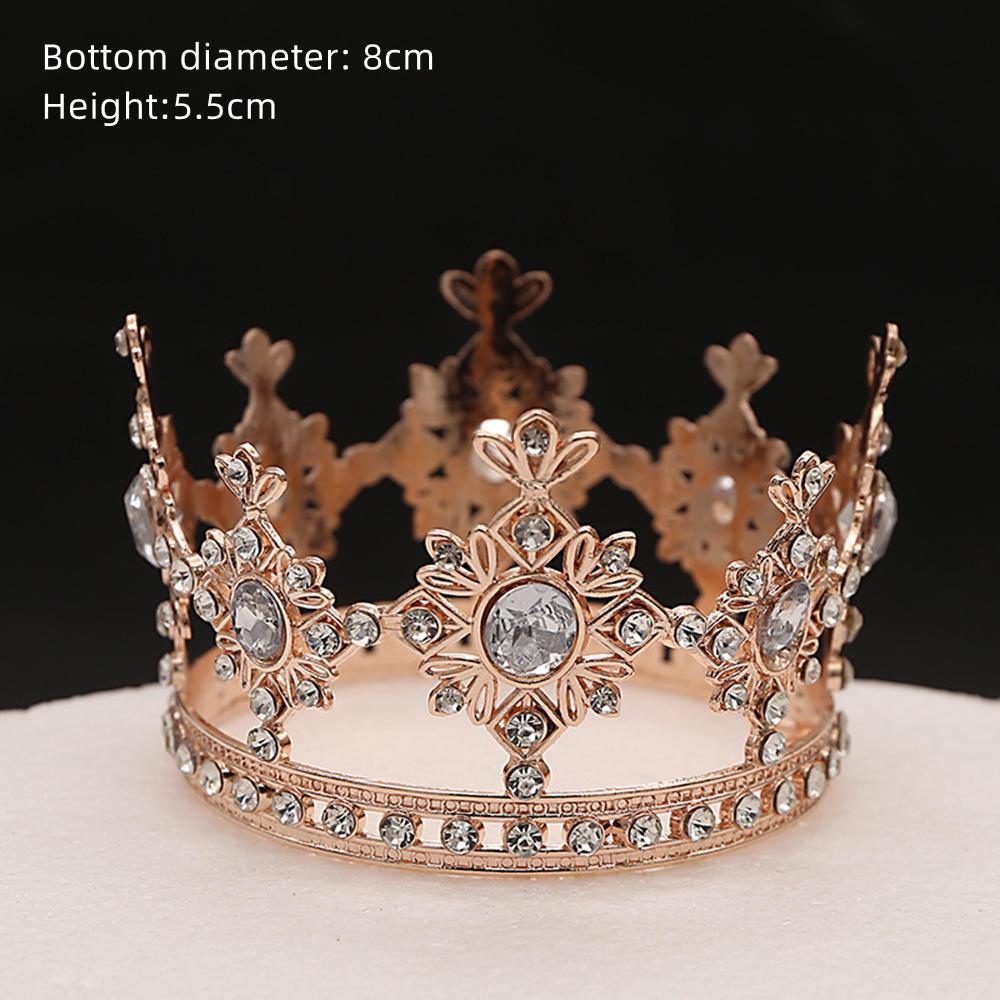 Корона со стразами для выпечки торта, украшение для головы, детские аксессуары для волос, принцесса, свадьба, день рождения, вечеринка, принадлежности, новый