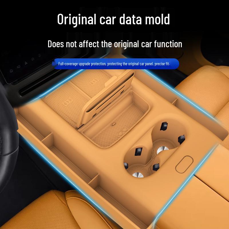 Центральная консоль Li Auto i6 с беспроводной зарядкой, силиконовая подставка с карманом для защиты бутылки с водой