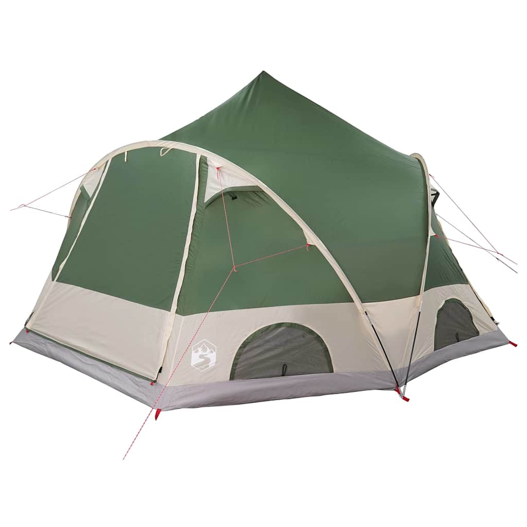 4 Person Dome Tent with Roof Green 505 x 450 x 248 cm