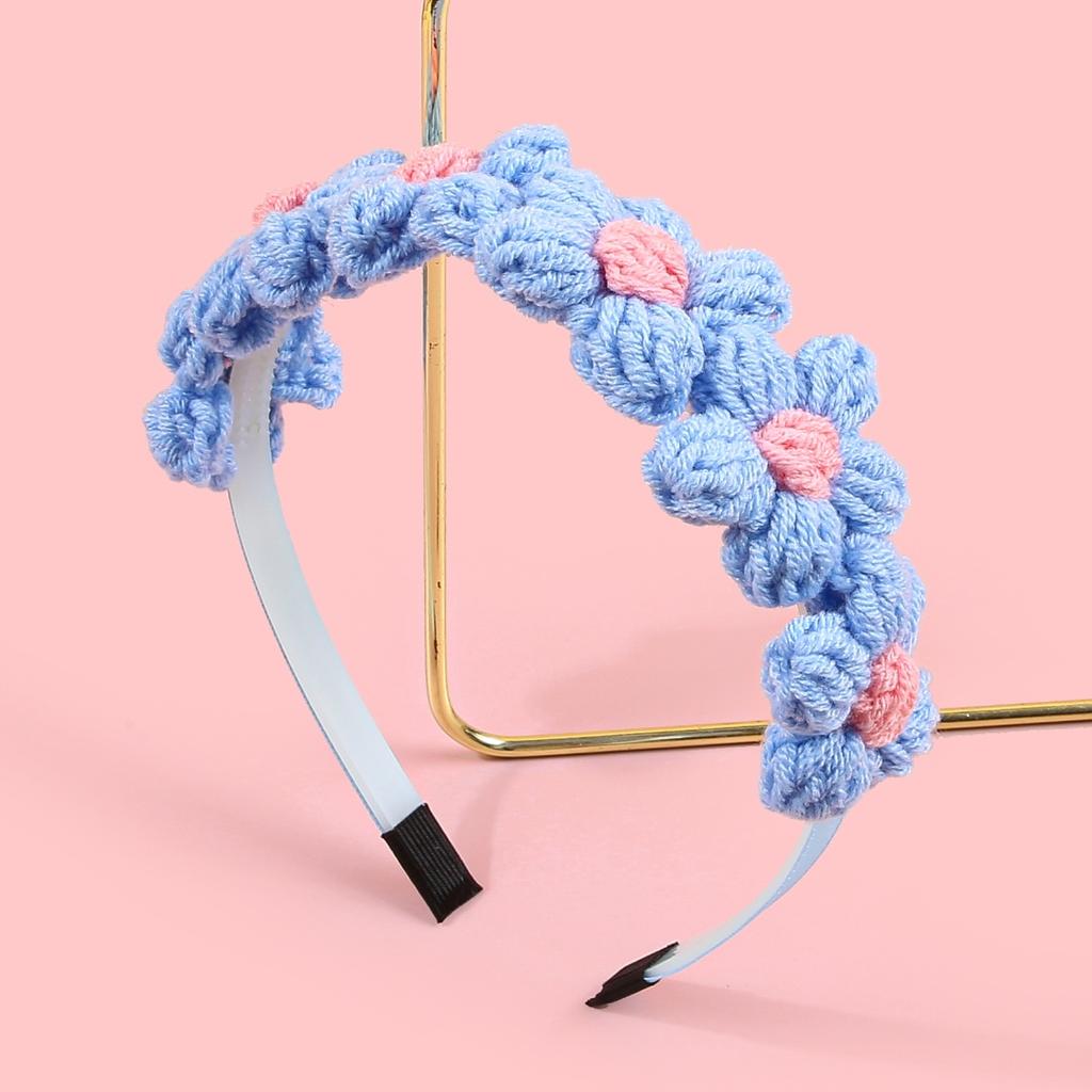 Fashion Women Girls Headbands Knitting Yarn Flower Headbands Cute Flower with Teeth Hairbands Winter Hair Accessories