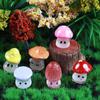 10 шт. мультяшные милые светящиеся мини-фигурки грибов креативные украшения для ландшафта своими руками аксессуары для рабочего стола маленькие украшения подарки