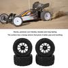 4pcs RC Car Wheels Tires Universal 10 Spoke Rims Rubber with M4 Lock Nut RC Car 1/10 Wheels Tires for Replacement