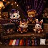 Animal Patchwork Craft Halloween Friends Kit, DIY Sewing Make 4 Kit Adorable Characters, for Beginners Handmade Gift Holiday Decor