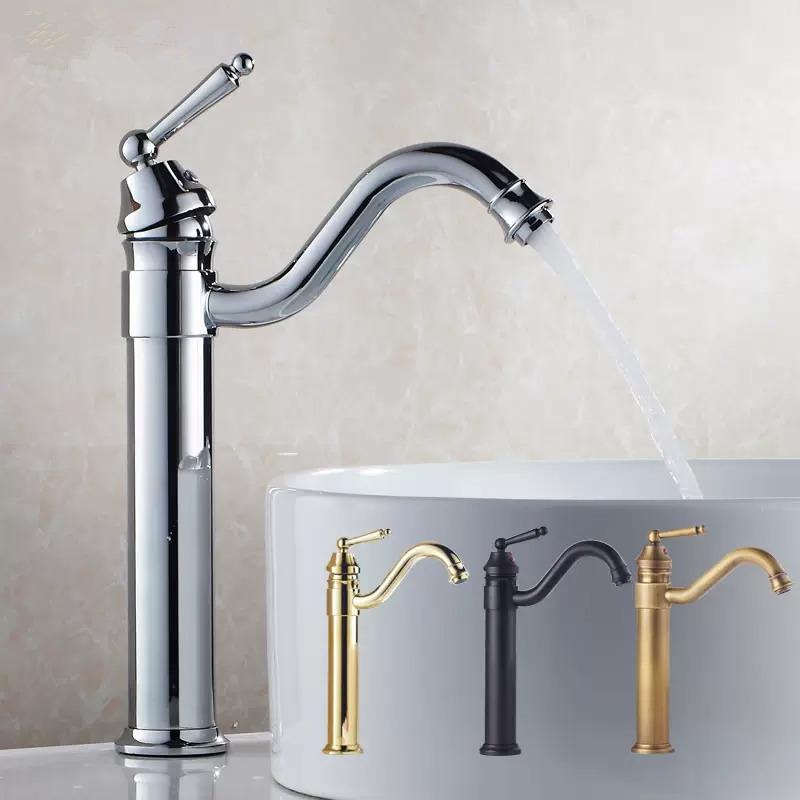 Смесители для раковины, античный бронзовый смеситель для ванной комнаты, латунный смеситель для раковины с горячей и холодной водой, смеситель для раковины на бортике, смеситель для туалета, водопроводный кран