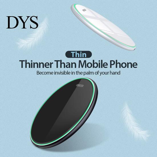Ультратонкое круглое зарядное устройство Qi Wireless Charging Pad мощностью 15 Вт для телефона Samsung Galaxy