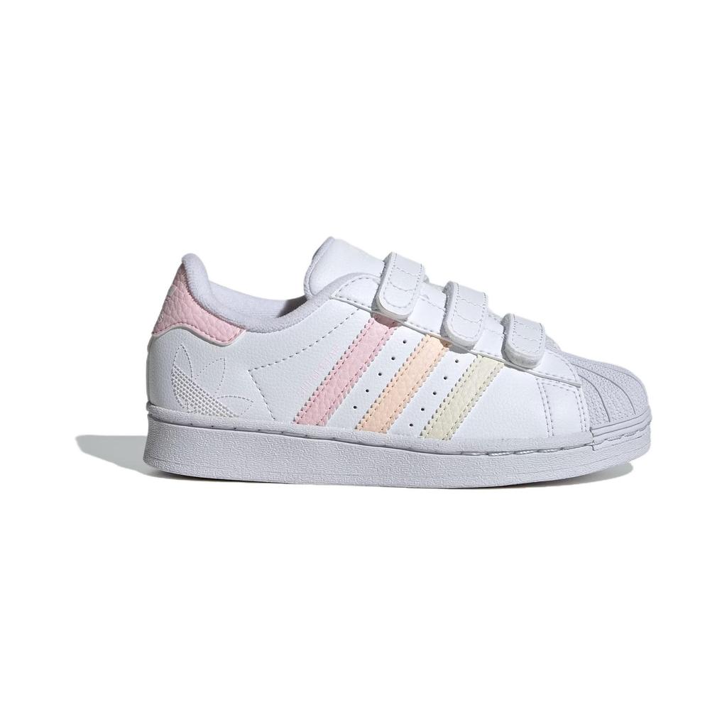 adidas Оригинальные Superstar Удобные Универсальные Амортизирующие Прочные Низкие Детские Кроссовки Детские Кроссовки Белые IF3573