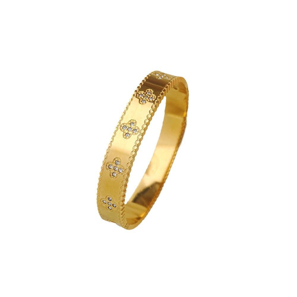 Браслет-калейдоскоп в европейском и американском стиле - Женская легкая роскошь, Универсальный дизайн с четырехлистным клевером