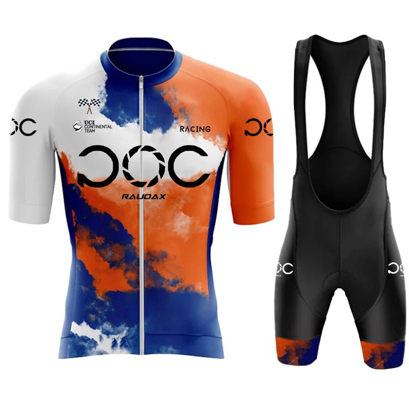 Men's Cycling Set Road Bicycle Breathable Cycling Suit Bib Shorts Cycling Set Summer Cycling Team Training Suit