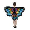 2Pcs/Set Girl Butterfly Wings Costume with Tutu Skirt Vibrant Color Versatile Seasonal Wear Carnival Cosplay Fairy Dress-Up Set