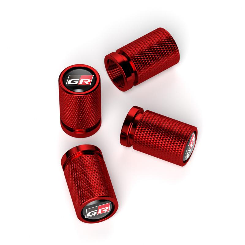 For Toyota ad114Pcs 3D Metal Car Wheel Tire Valve Stem Caps Waterproof Dust Cover for Toyota GR Supra Corolla Hilux C-HR Yaris GT86 Accessories TDX1