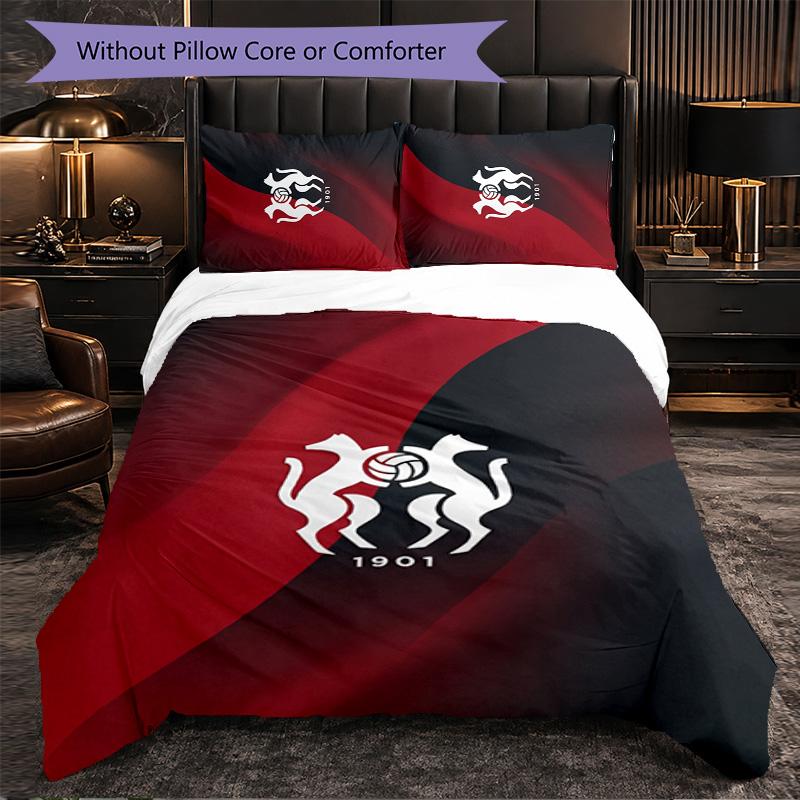Stade Rennais FC Themed Bedding 3Pcs Duvet Cover Set Decorative Bed Linen For Teen Room Home Decoration