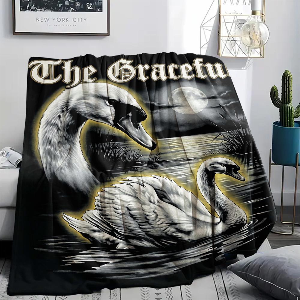 Split Mirror Lion Spider Print Flannel Blanket,High quality Comfortable for All Seasons,Home Decor,Warmth and Comfort,Perfect for Christmas Gifts