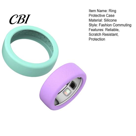 Outdoor Activity Ring Case 2 Pcs Silicone Protector for Oura Ring5, Ultra-Thin Smart Sleeve, Scuff Guard Scratch Resistant Waterproof All Round Daily