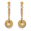 [C9403] - Gold Plated Earrings 'Choreography' Golden - 25x8 Mm