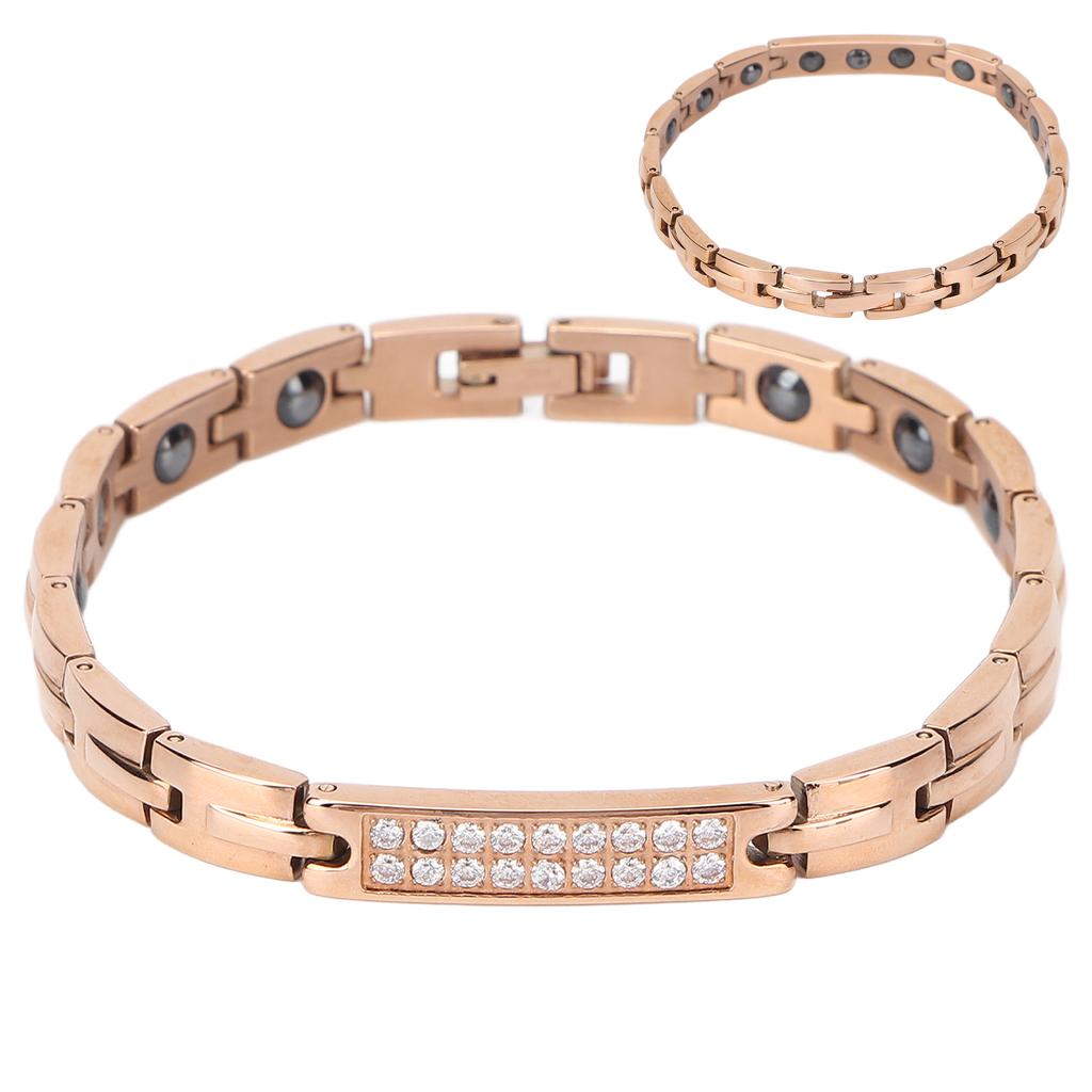 Женский браслет магнитной терапии уменьшает усталость, снижает вес, облегчает боль, браслеты из титановой стали