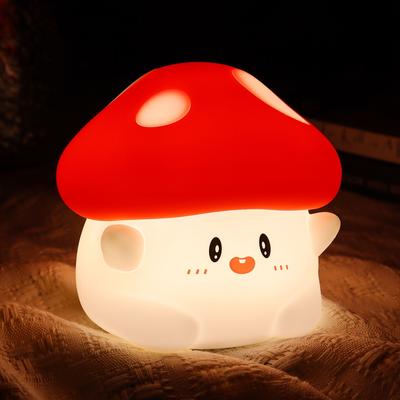 Грибной ночник, зарядка USB, мультяшный стиль, сенсорная регулировка яркости, двойная яркость, таймер сна, ночное освещение, теплая атмосфера