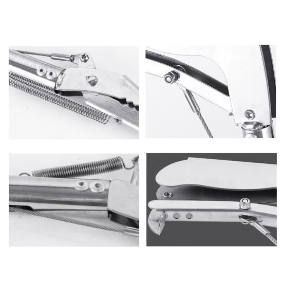 Складной захват для змей, складные щипцы для рептилий с широкой челюстью, инструмент для ловли змей с нескользящей ручкой, ловец для змей, охотник, фермер, захват с длинным вылетом