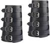 2Pack Punk Leather Wristband Guard Bracelet Bangle Adjustable Cuff Wrap Gothic Wristband/black