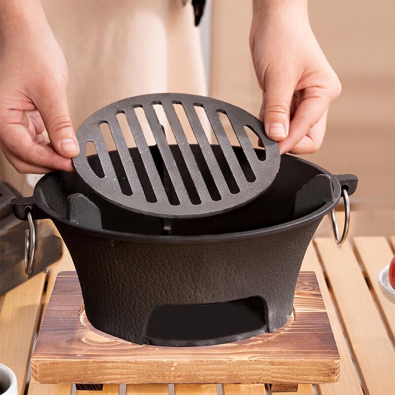 WhitePeak Outdoor Cast Iron Barbecue Grill