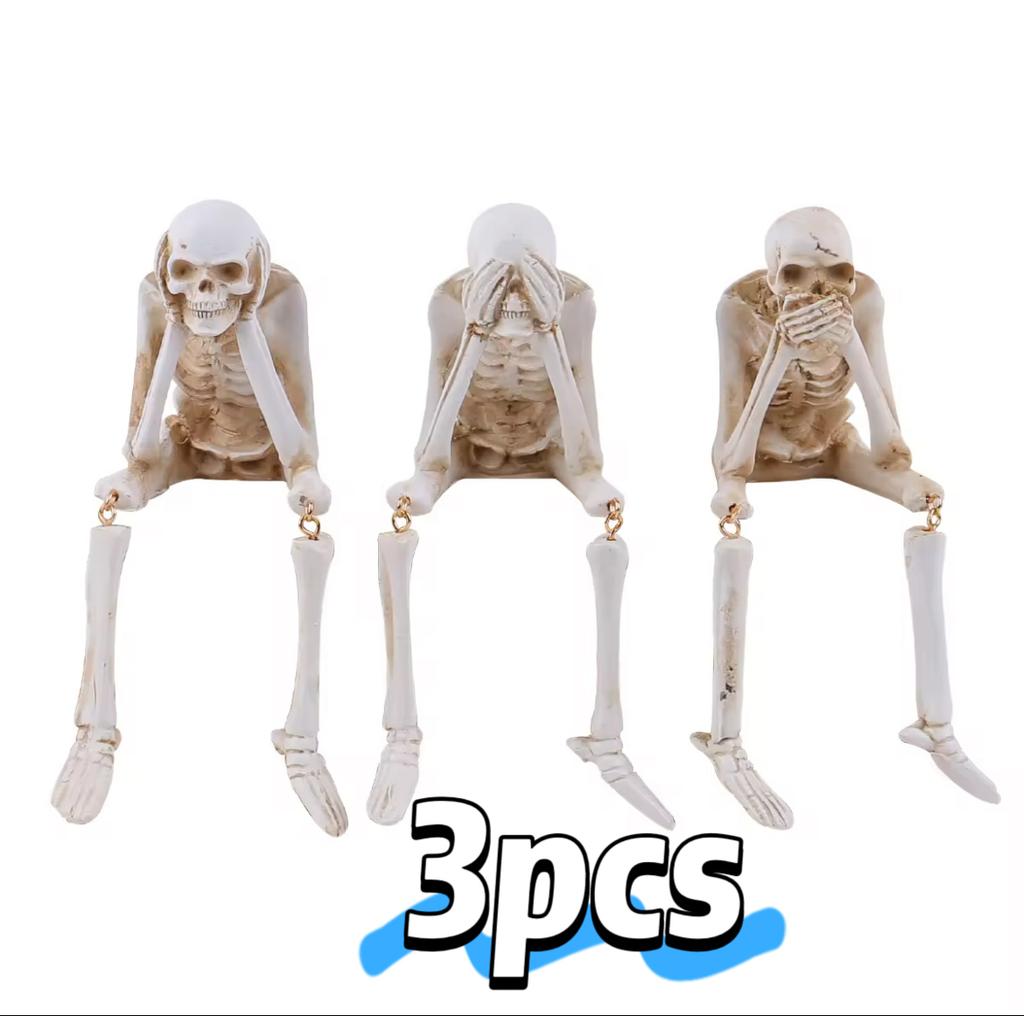 D5 Halloween Resin Ghost Skeleton Fun Body Modeling Craft Jewelry Indoor Halloween Props Halloween Decoration Skull Resin Figure