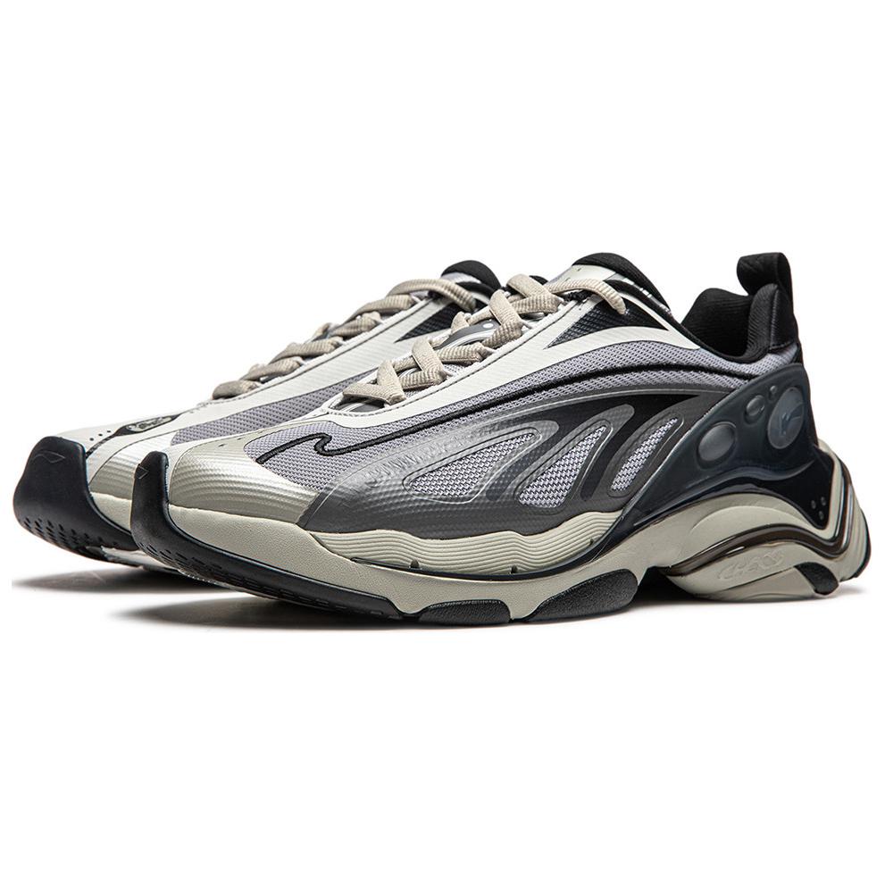 Li Ning Butterfly 2K Амортизация Скользкая Устойчивость к истиранию Дышащая Поддержка Низкие Массивные Кроссовки Мужские Серый AGCU063-3