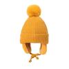 Children Winter Cap Fashion Wool Windproof Warm Earflaps Cotton Cute Knitted Cashmere Hat With Pompoms 2-8 Year