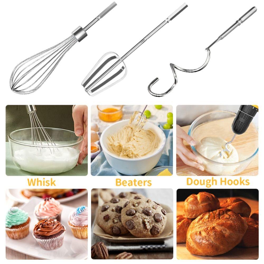 Universal Stainless Steel Egg Beater Mixer Multifunctional Egg Baking Tools Whisk Mixer Durable Electric Drill Accessories
