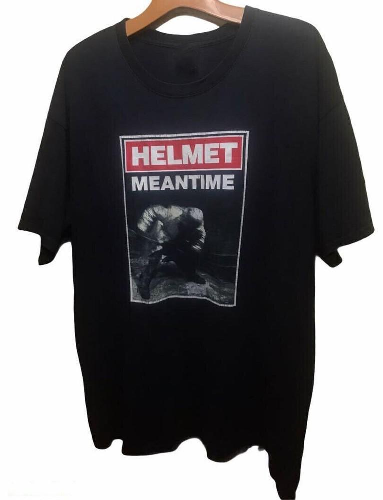Meantime Vintage Helmet Band 90s Tour Shirt Classic Black Unisex S-5XL Unisex T-Shirt