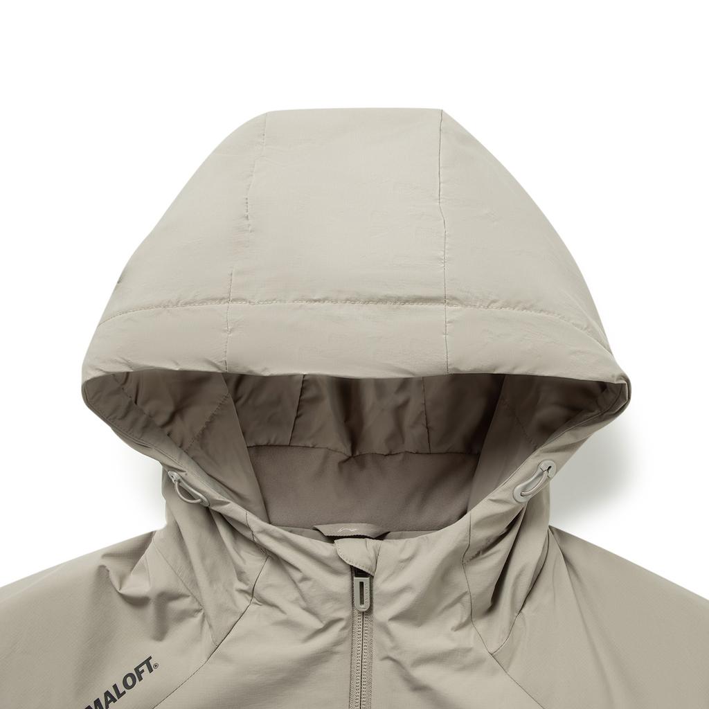 Li Ning Fitness Series Windproof Water-Repellent Three-Dimensional Hooded Logo Cotton Jacket Men Jacket AJMV157-5