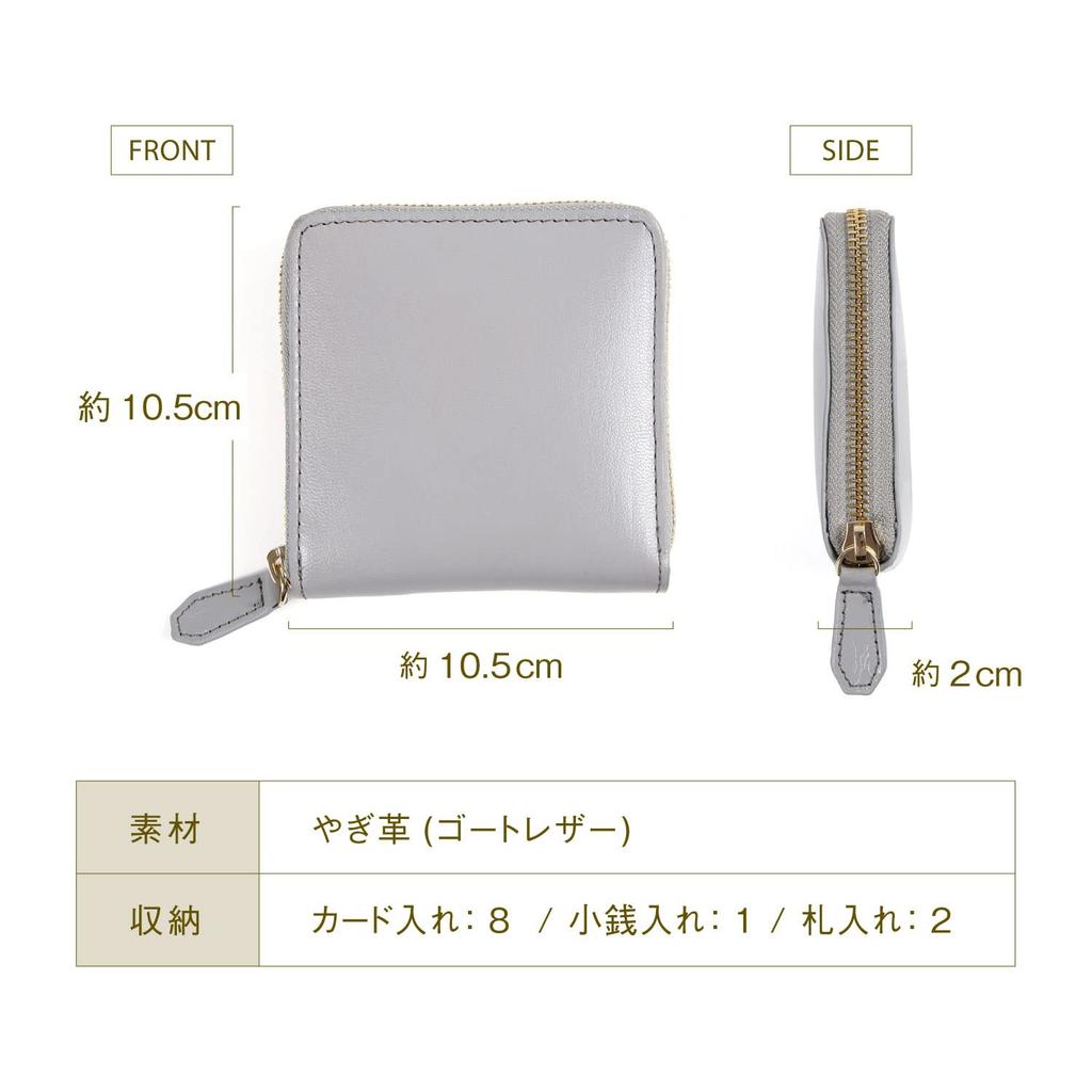 Кошелек женский из натуральной козьей кожи с защитой от скимминга [Mura], двойной, кожаный, на молнии, (зеленый)