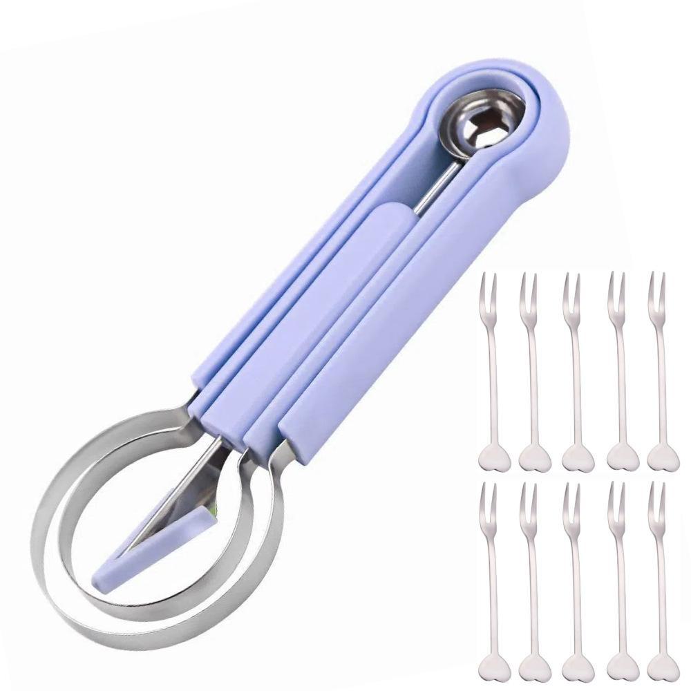 Набор ножей для карвинга по арбузу из нержавеющей стали с двусторонней ложкой для фруктовых шариков