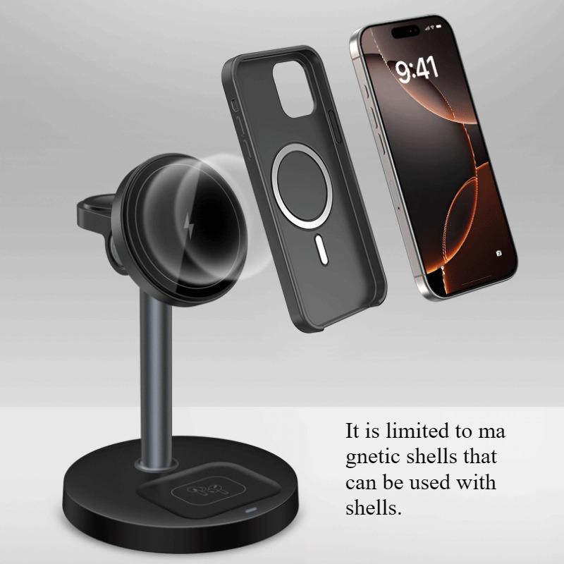 Новое беспроводное зарядное устройство три в одном, подставка для мобильного телефона, настольная беспроводная зарядка для спальни, подходящая для мобильных телефонов Apple Huawei