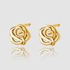 Серьги-розы Маленькие серьги для женщин Летом Новый стиль Французские серьги Простые Модные