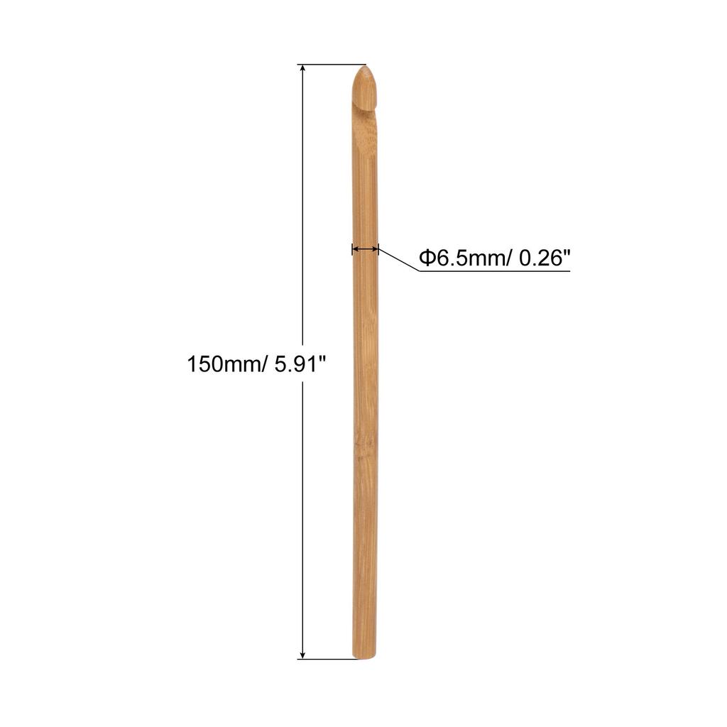 6 шт. Деревянные бамбуковые крючки для вязания 3 мм-10 мм Вязальные крючки для рукоделия из пряжи