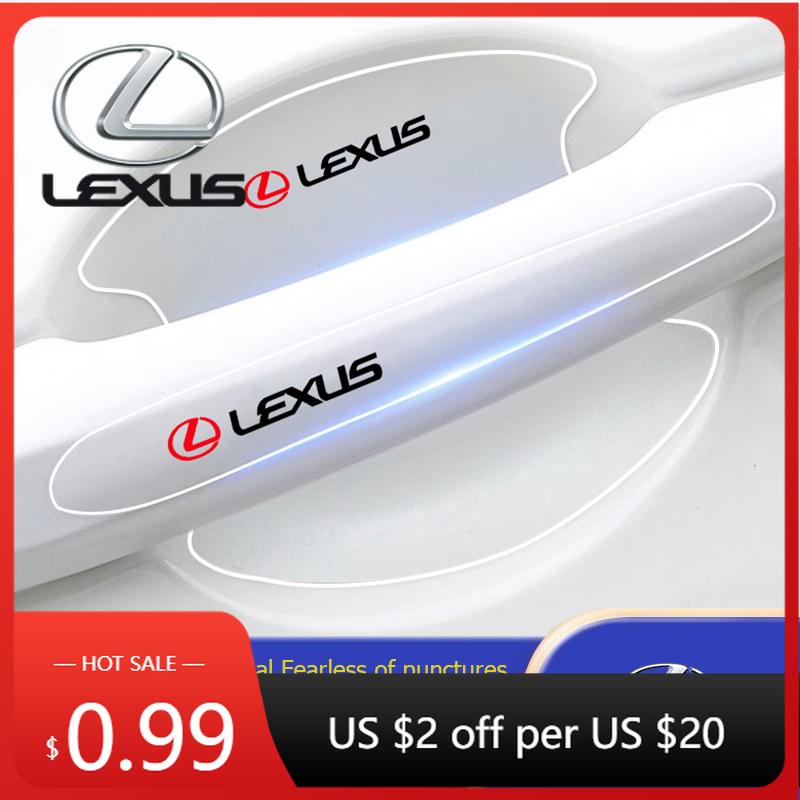 Interior Stickers 8Pcs TPU Car Door Handle Film Anti Scratch Stickers Decal For Lexus F-SPORT ES RX NX LS UX LM LX GX LC RZ IS CKT6