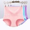 Женские однотонные хлопковые трусики, дышащее нижнее белье, нижнее белье с высокой талией, большие размеры, формирователь тела