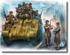 Сборная пластиковая модель в масштабе 1/35: Британский танковый экипаж + 7 американских парашютистов + Женщина с ребенком, Франция, 1944 (MB35164)
