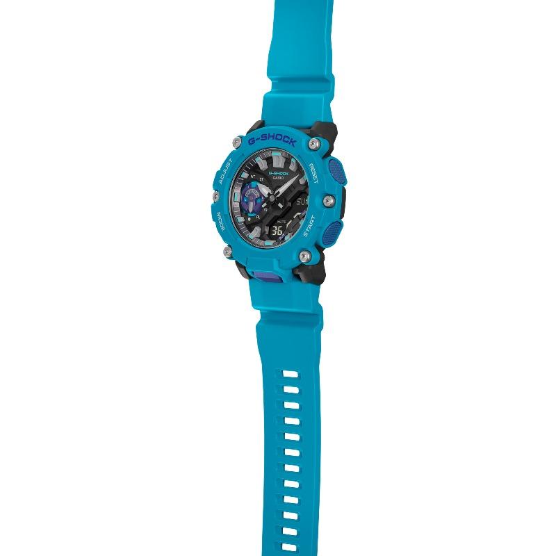 Casio Мужские часы G-SHOCK GA-2200-2A, цифровые, кварцевые, ударопрочные, водонепроницаемые 200 м, из смолы
