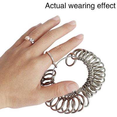 Измерительный инструмент для измерения размера металлического кольца, стальные кольца на палец, измерительный прибор для измерения размера свадебных ювелирных изделий, инструмент для измерения размера