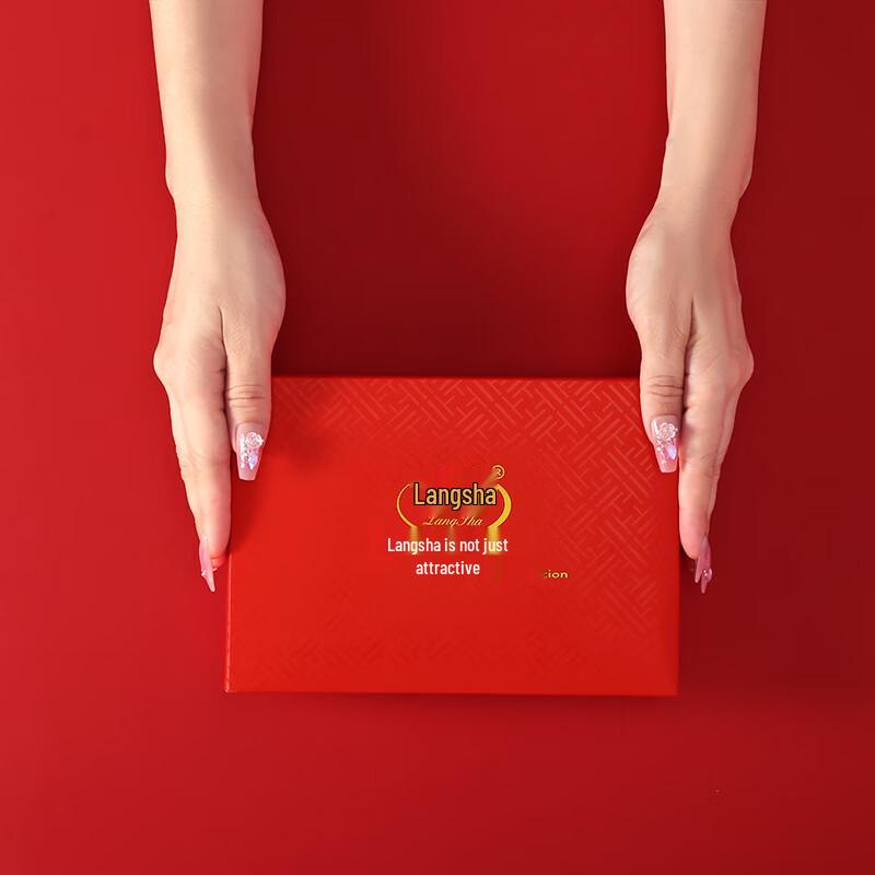 LANGSHA Мужские праздничные красные хлопковые боксеры-брифы, 4 штуки