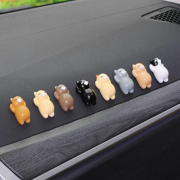 Cute Sleeping Cat Accessories Car Accessories, Sleeping Cat 8), 1 set,Korean Car Acc
